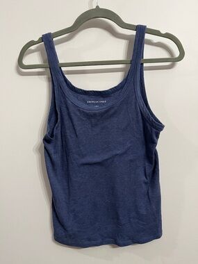 American Eagle Outfitters Navy Ribbed Tank Top - Women's